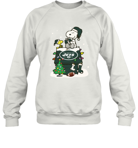 A Happy Christmas With New York Jets Snoopy Sweatshirt