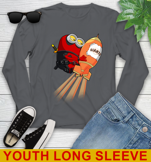 MLB Baseball San Francisco Giants Deadpool Minion Marvel Shirt Youth Long Sleeve 9