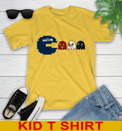 Seattle Seahawks NFL Football Pac Man Champion Youth T-Shirt 8