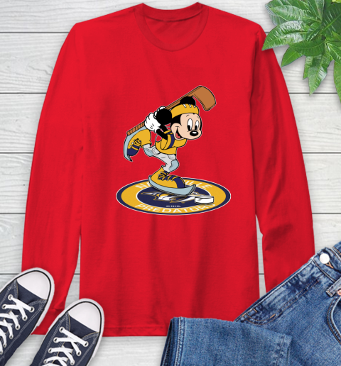 NHL Hockey Nashville Predators Cheerful Mickey Disney Shirt Long Sleeve T-Shirt 11