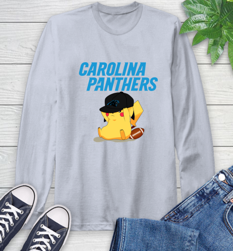 NFL Pikachu Football Sports Carolina Panthers Long Sleeve T-Shirt 6