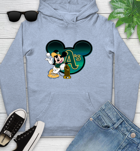 MLB Oakland Athletics The Commissioner's Trophy Mickey Mouse Disney Youth Hoodie 10