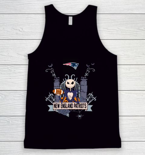 NFL New England Patriots Football Jack Skellington Halloween Tank Top