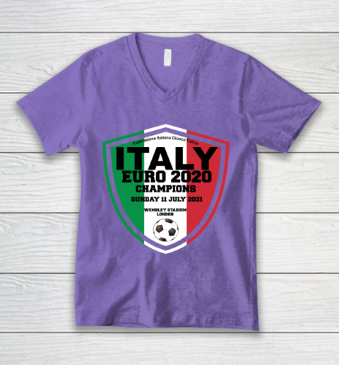 Italy Football Italian Football Forza Italia Champions Euro 2020 V-Neck T-Shirt 8