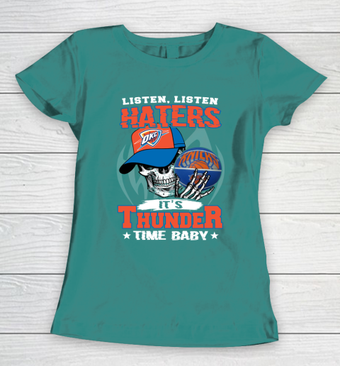 Listen Haters It is THUNGDER Time Baby NBA Women's T-Shirt 10