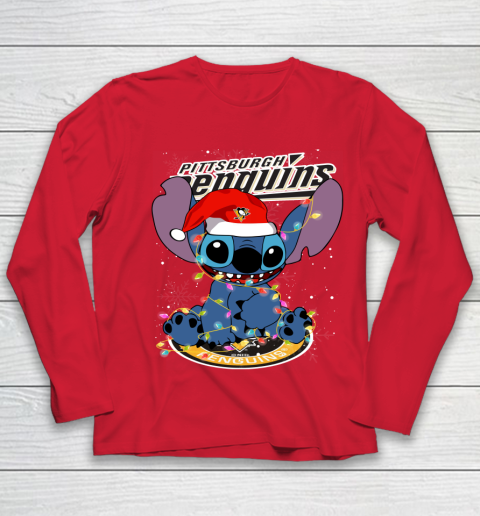 Pittsburgh Penguins NHL Hockey noel stitch Christmas Youth Long Sleeve 7