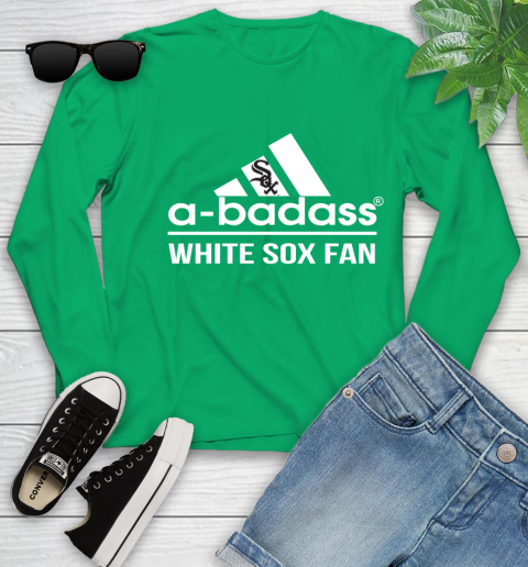 MLB A Badass Chicago White Sox Fan Adidas Baseball Sports Youth Long Sleeve 7