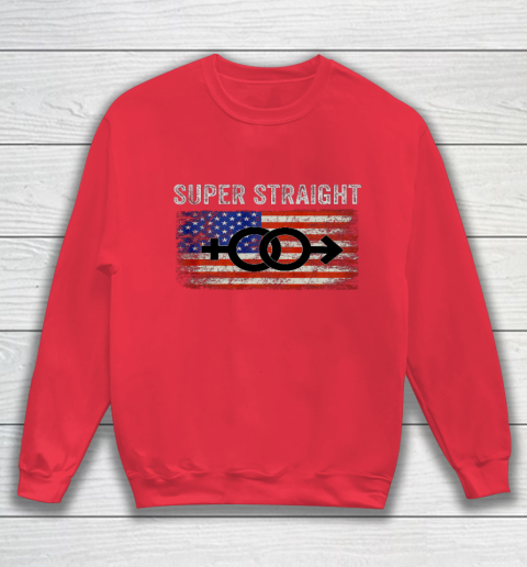 Vintage Us Flag Gender Identity Super Straight Identity Sweatshirt 7