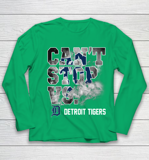 MLB Detroit Tigers Baseball Can't Stop Vs Detroit Tigers Youth Long Sleeve 4
