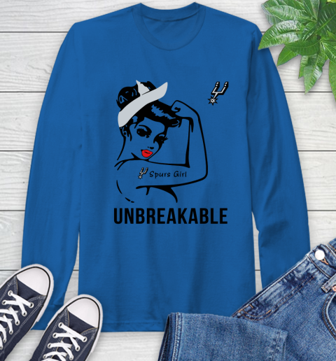 NBA San Antonio Spurs Girl Unbreakable Basketball Sports Long Sleeve T-Shirt 7