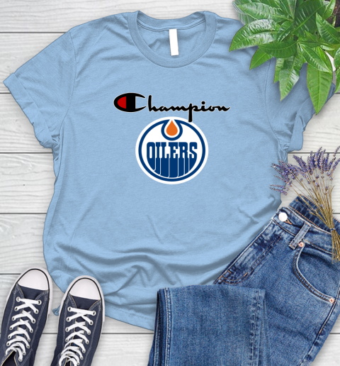 NHL Hockey Edmonton Oilers Champion Shirt Women's T-Shirt 6