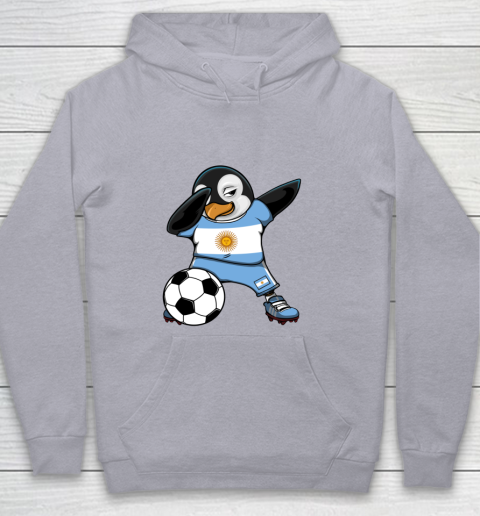 Dabbing Penguin Argentina Soccer Fans Jersey Football Lovers Youth Hoodie 4
