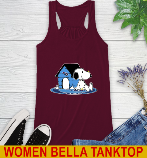 NFL Football Tennessee Titans Snoopy The Peanuts Movie Shirt Racerback Tank 3