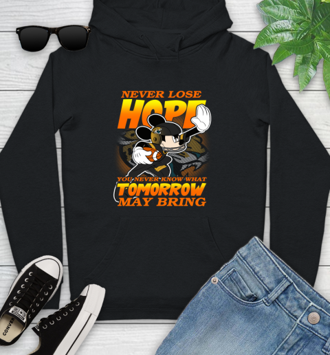 Jacksonville Jaguars NFL Football Mickey Disney Never Lose Hope Youth Hoodie