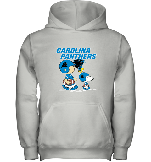 Carolia Panthers Let's Play Football Together Snoopy NFL Youth Hoodie