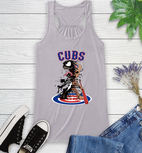 MLB Chicago Cubs Baseball Venom Groot Guardians Of The Galaxy Racerback Tank 5