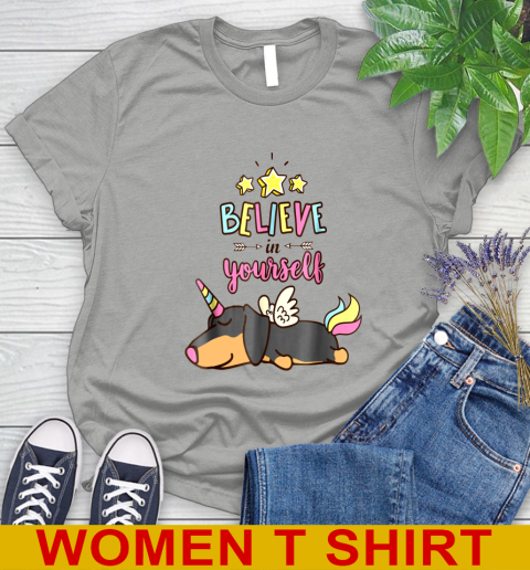 Believe in yourself dachshund unicorn 82