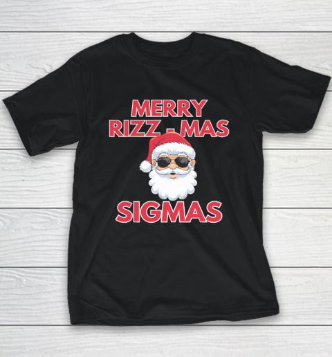 Merry Rizz Mas Sigmas Gen Alpha Middle School Christmas Youth T-Shirt