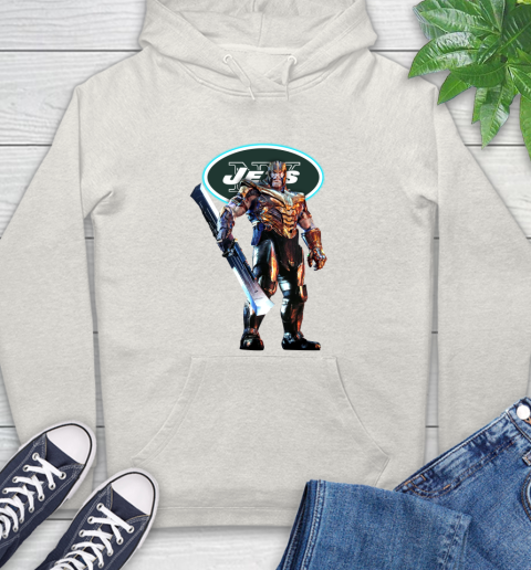 NFL Thanos Gauntlet Avengers Endgame Football New York Jets Hoodie 12