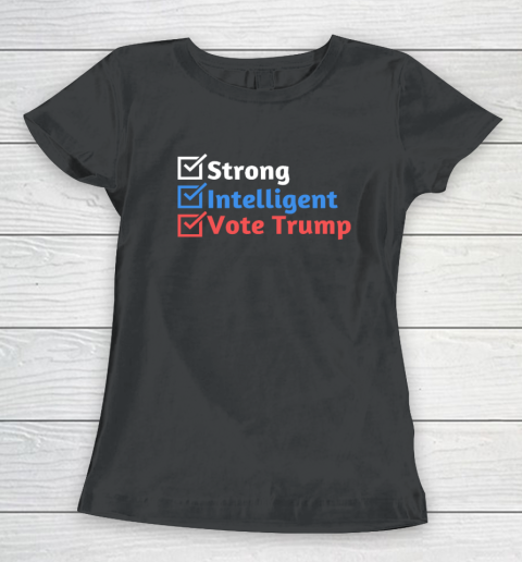 Strong Intelligent Women for Trump Girl MAGA Checklist Women's T-Shirt