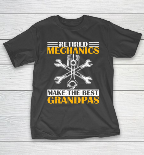 GrandFather gift shirt Vintage Retired Mechanic Make The Best Grandpa Retirement T Shirt T-Shirt 11