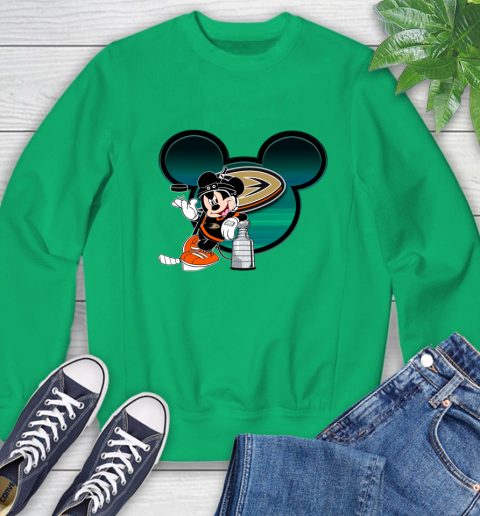 NHL Anaheim Ducks Stanley Cup Mickey Mouse Disney Hockey T Shirt Sweatshirt 6