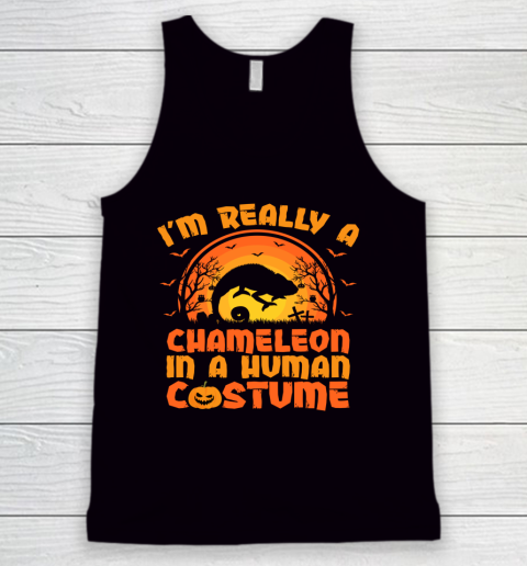 I'm Really A Chameleon In A Human Costume Halloween Tank Top