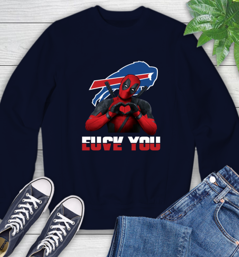 NHL Buffalo Bills Deadpool Love You Fuck You Football Sports Sweatshirt 2