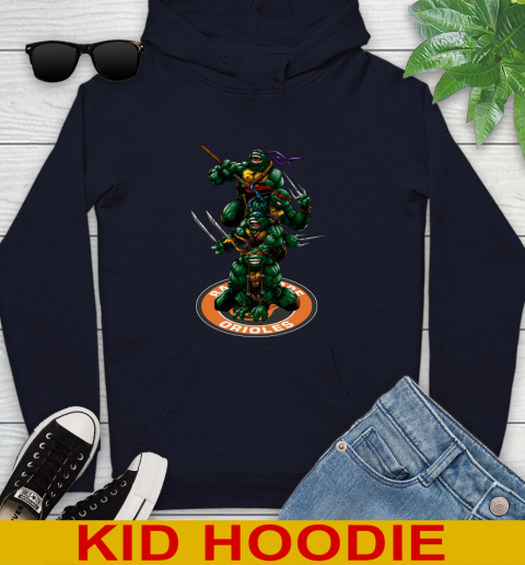 MLB Baseball Baltimore Orioles Teenage Mutant Ninja Turtles Shirt Youth Hoodie 4