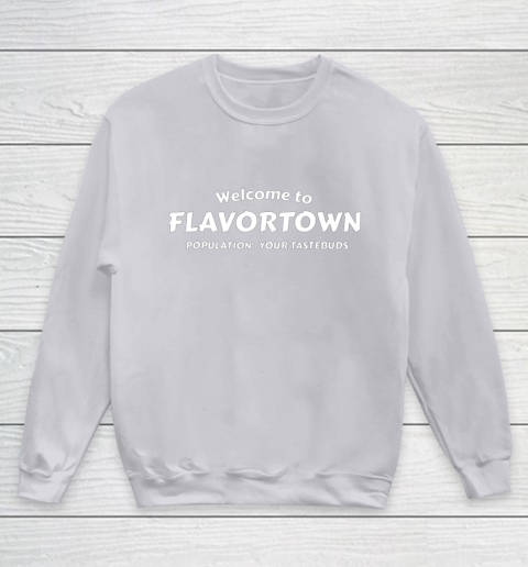 Flavortown Population American Food Gift Taste Buds Youth Sweatshirt 3