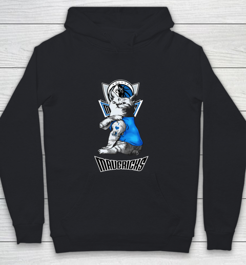 NBA Basketball My Cat Loves Dallas Mavericks Youth Hoodie