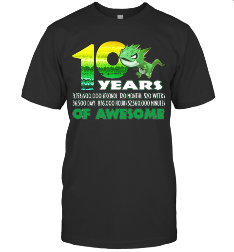 T Rex Dinosaur 10Th Birthday Shirt For Awesome 9 Year Old T-Shirt