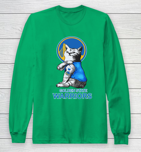 NBA Basketball My Cat Loves Golden State Warriors Long Sleeve T-Shirt 4