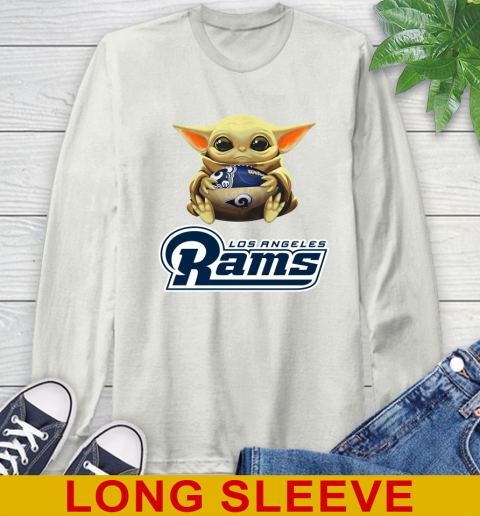 NFL Football Los Angeles Rams Baby Yoda Star Wars Shirt Long Sleeve T-Shirt 12