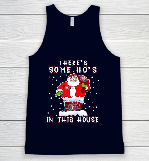 Philadelphia Phillies Christmas There Is Some Hos In This House Santa Stuck In The Chimney MLB Tank Top 2