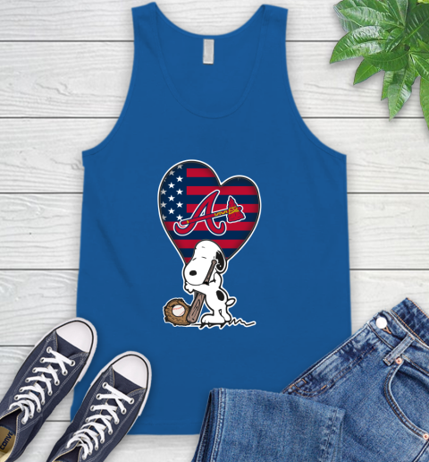 Atlanta Braves MLB Baseball The Peanuts Movie Adorable Snoopy Tank Top 5