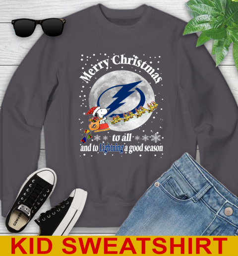 Tampa Bay Lightning Merry Christmas To All And To Lightning A Good Season NHL Hockey Sports Youth Sweatshirt 5