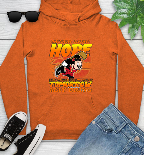Calgary Flames NHL Hockey ootball Mickey Disney Never Lose Hope Youth Hoodie 4
