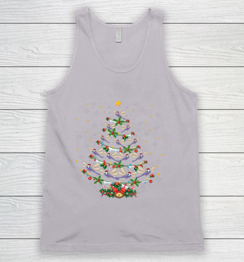 Dragonfly Christmas Tree Santa Dragonfly Bird Xmas Gift Tank Top 3