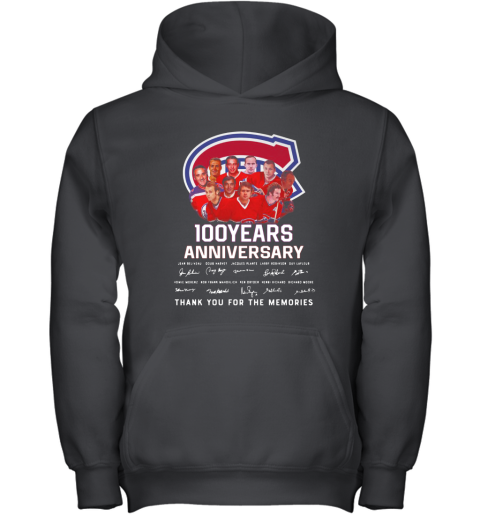 100 Years Anniversary Montreal Canadiens Thank You For The Memories Youth Hoodie