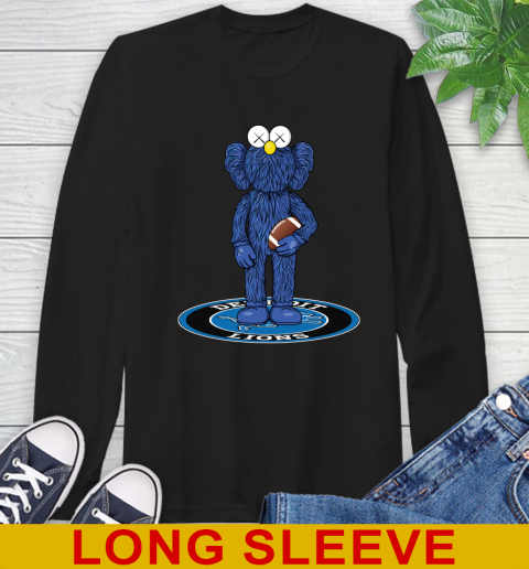 NFL Football Detroit Lions Kaws Bff Blue Figure Shirt Long Sleeve T-Shirt 2