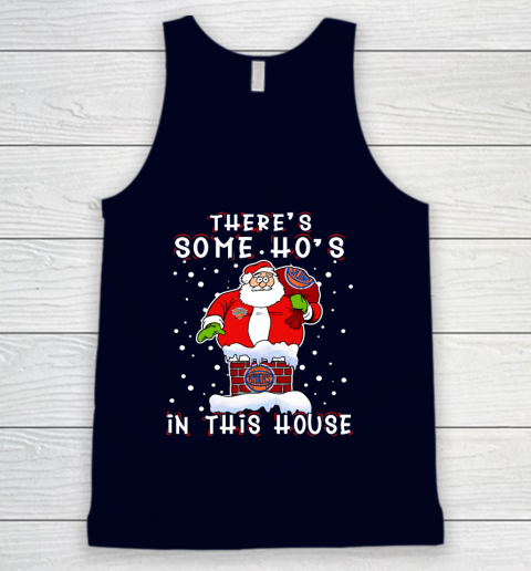 New York Knicks Christmas There Is Some Hos In This House Santa Stuck In The Chimney NBA Tank Top 2