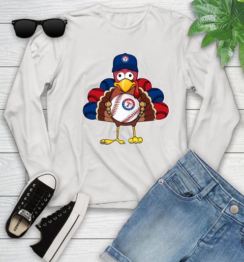 Texas Rangers Turkey thanksgiving Youth Long Sleeve