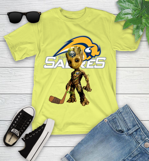 Buffalo Sabres NHL Hockey Groot Marvel Guardians Of The Galaxy Youth T-Shirt 8