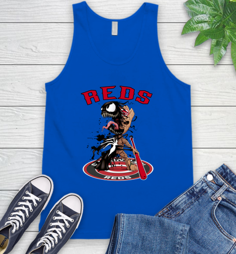 MLB Cincinnati Reds Baseball Venom Groot Guardians Of The Galaxy Tank Top 5