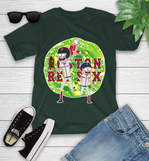 MLB Boston Red Sox Rick And Morty Commissioner's Trophy Baseball Sports Youth T-Shirt 5