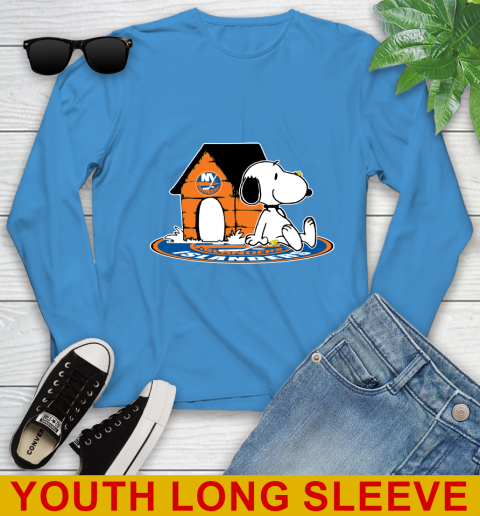 NHL Hockey New York Islanders Snoopy The Peanuts Movie Shirt Youth Long Sleeve 8
