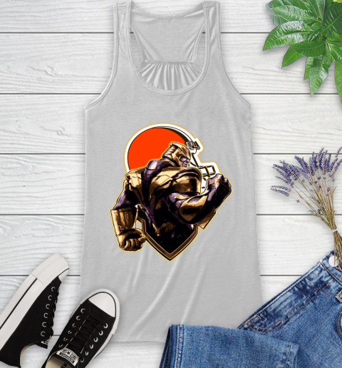 NFL Thanos Avengers Endgame Football Sports Cleveland Browns Racerback Tank