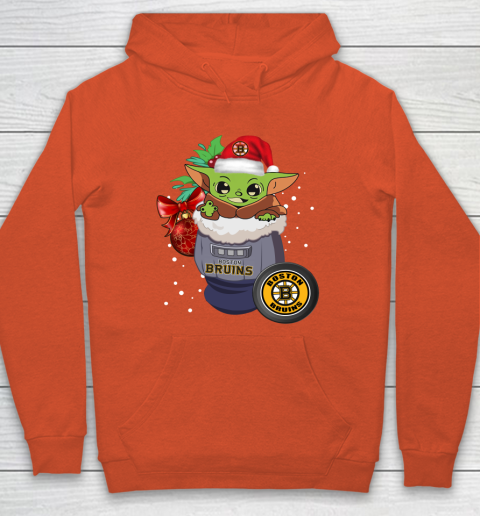 Boston Bruins Christmas Baby Yoda Star Wars Funny Happy NHL Hoodie 5