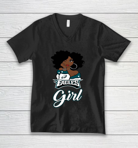 Philadelphia Eagles Girl NFL V-Neck T-Shirt